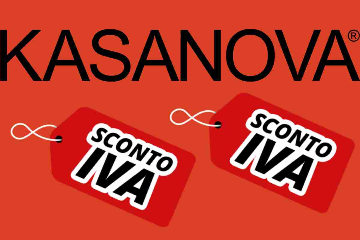 scritta kasanova e sconto iva