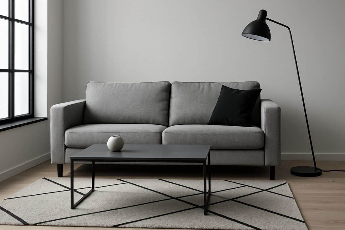 Salotto grigio e nero