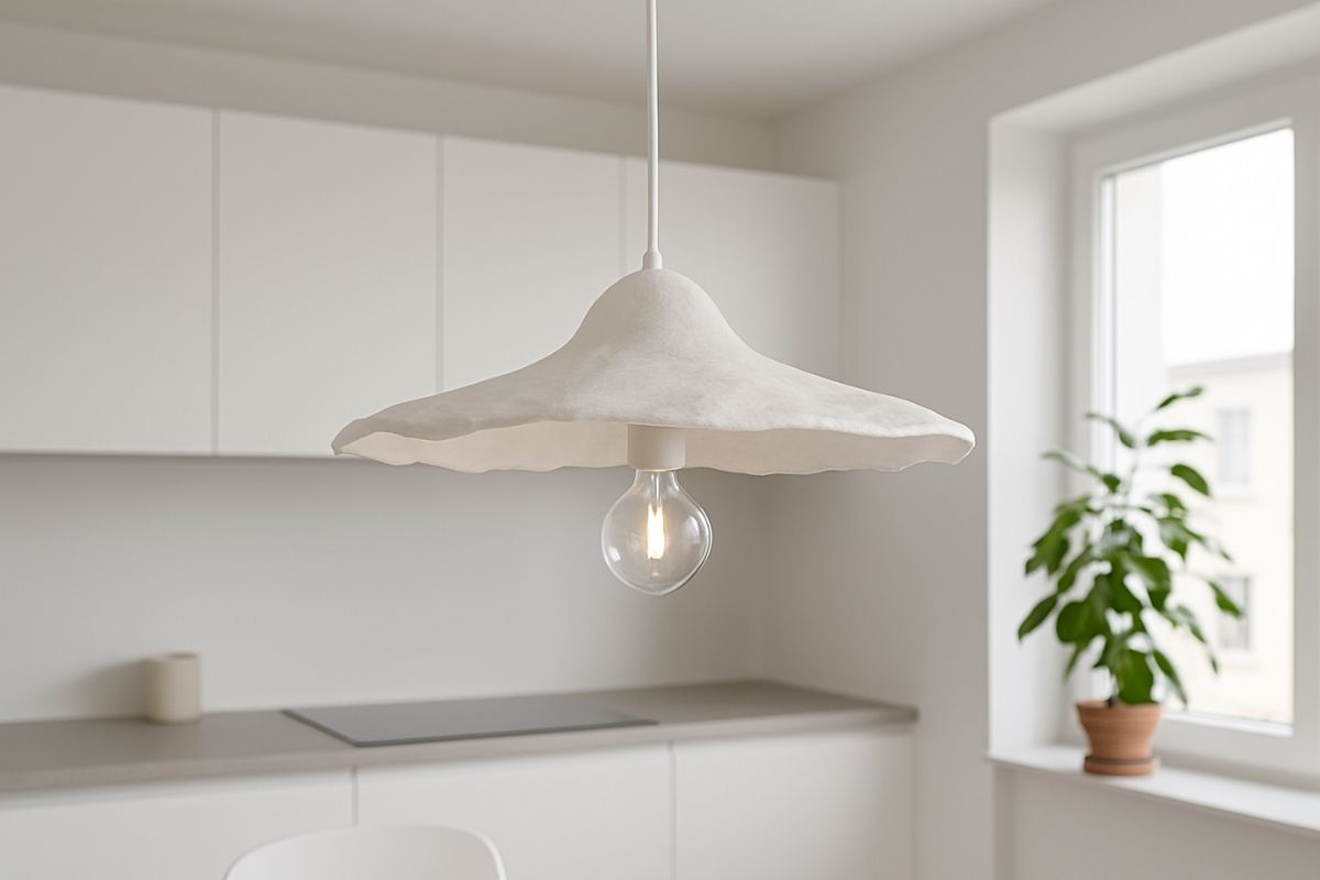 Lampadario fai da te bianco