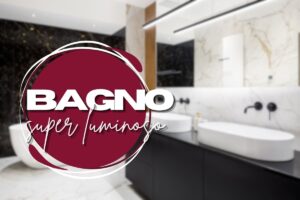 bagno in marmo e scritte in primo piano