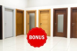 diverse porte messe in sequenza con una scritta in primo piano "Bonus"