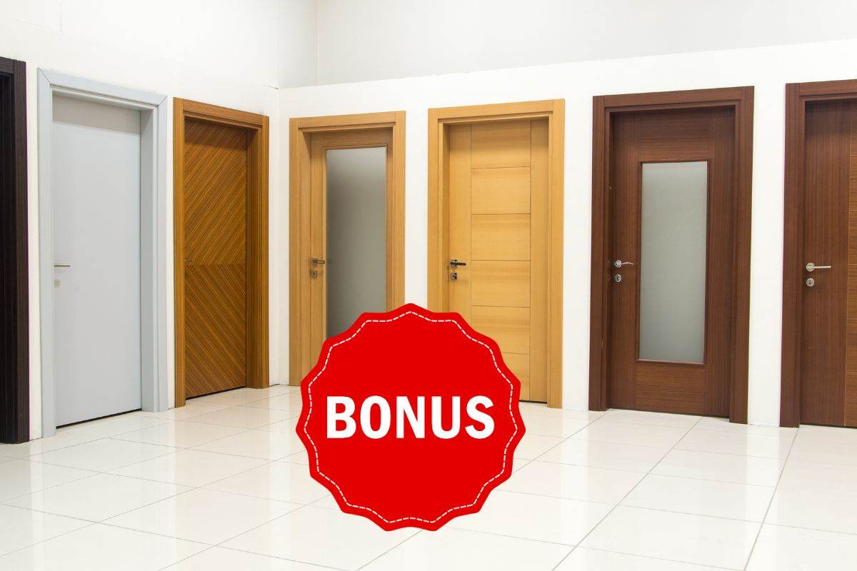diverse porte messe in sequenza con una scritta in primo piano "Bonus"