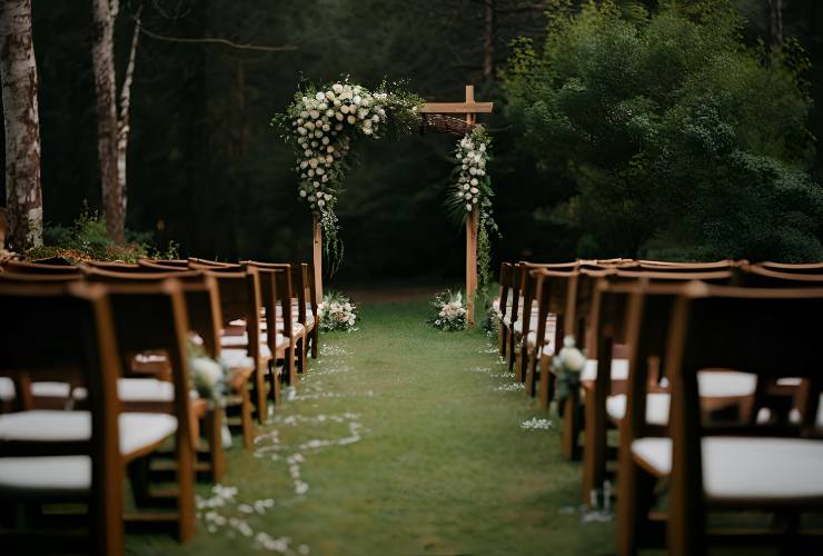cerimonia di matrimonio all'aperto