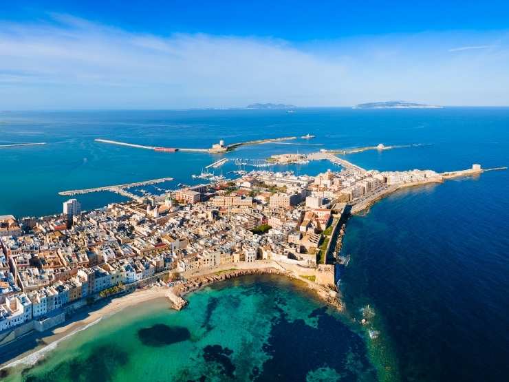 foto della città di Trapani vista dall'alto