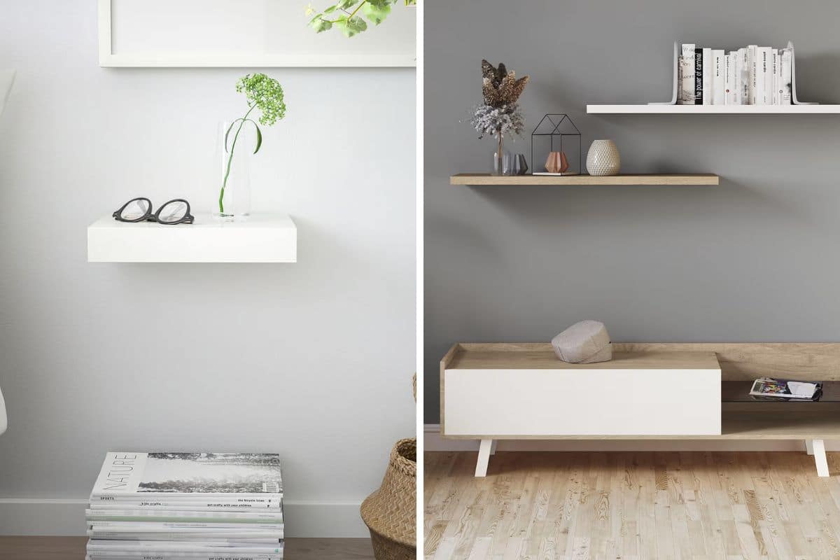 Mensole in camera e in salotto