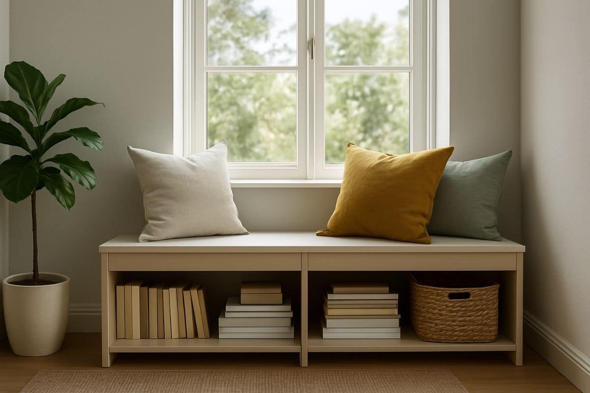 Mobile in basso sotto la finestra