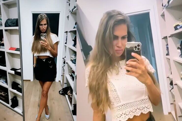 Mariana D'Amico in cabina armadio 