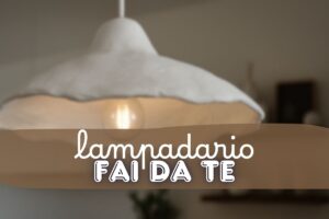 Lampadario fai da te bianco