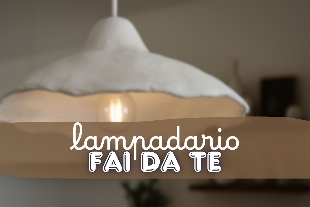 Lampadario fai da te bianco