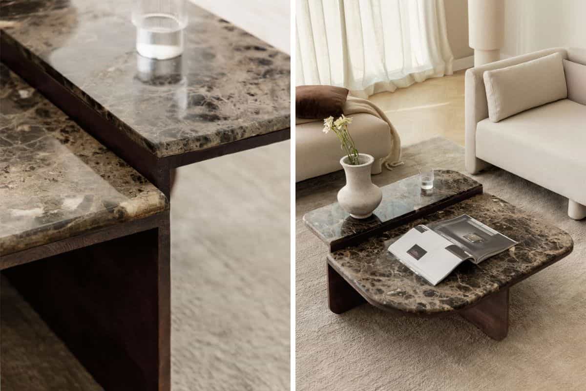 Tavolini in marmo antico