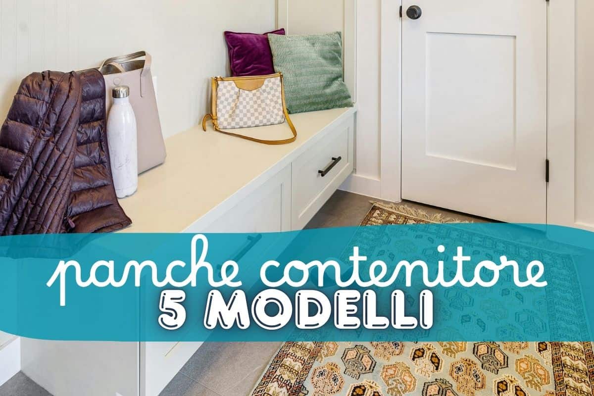 Panca contenitore in ingresso