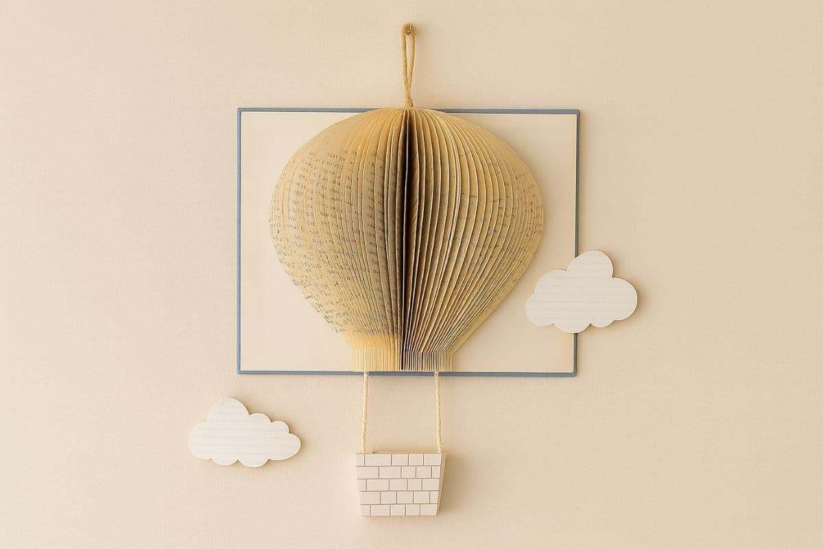 mongolfiera realizzata con libro