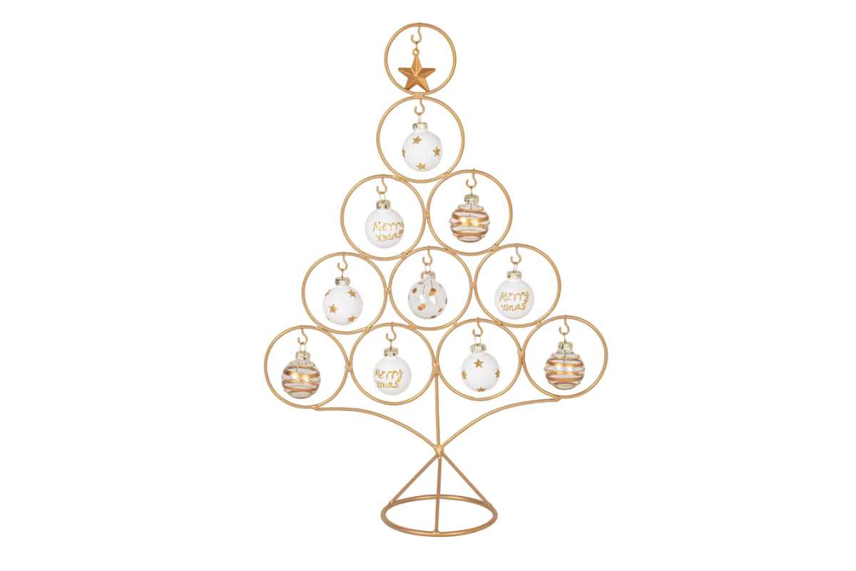Albero di Natale in metallo bianco e oro Maisons du Monde