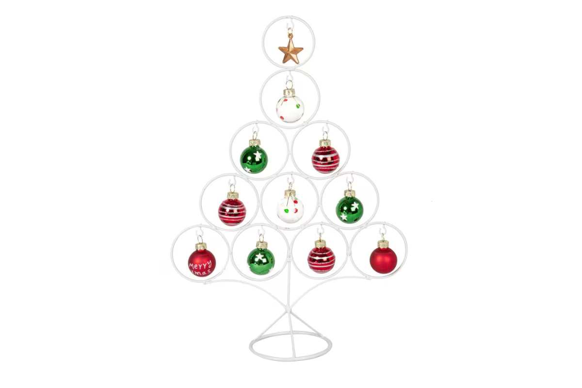 Albero di Natale in metallo rosso verde oro Maisons du Monde