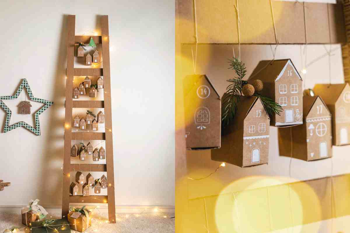 Calendario Avvento scaletta con casette Honeycomb Design