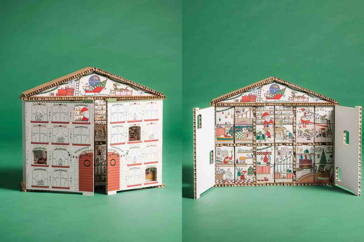 Calendario dell’avvento Casa di Mamma Natale Honeycomb Design