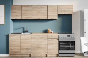 una delle cucine complete deghi in rovere, lineare