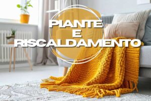Salotto con termosifone e piante
