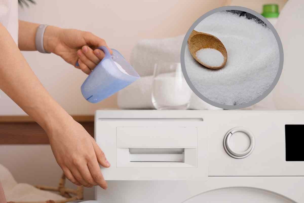 Detersivo per lavatrice e sale