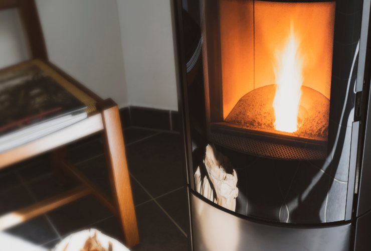 stufa a pellet in casa
