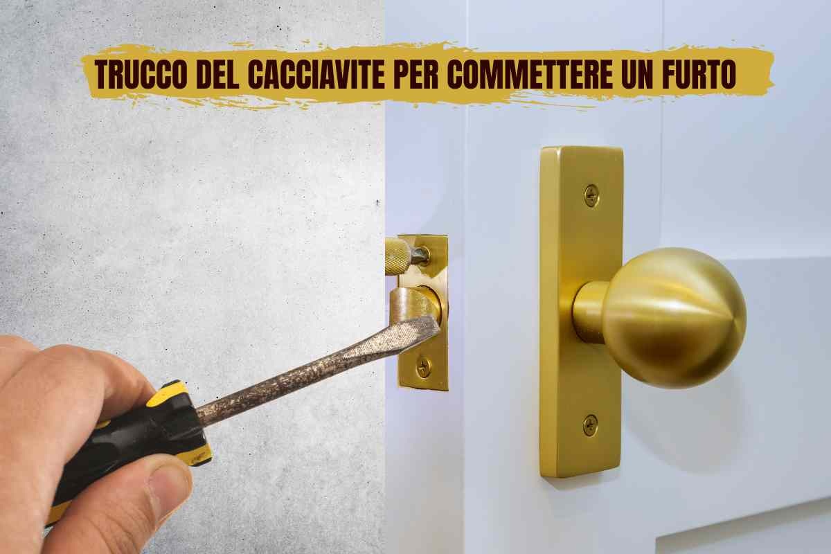 Serratura e cacciavite