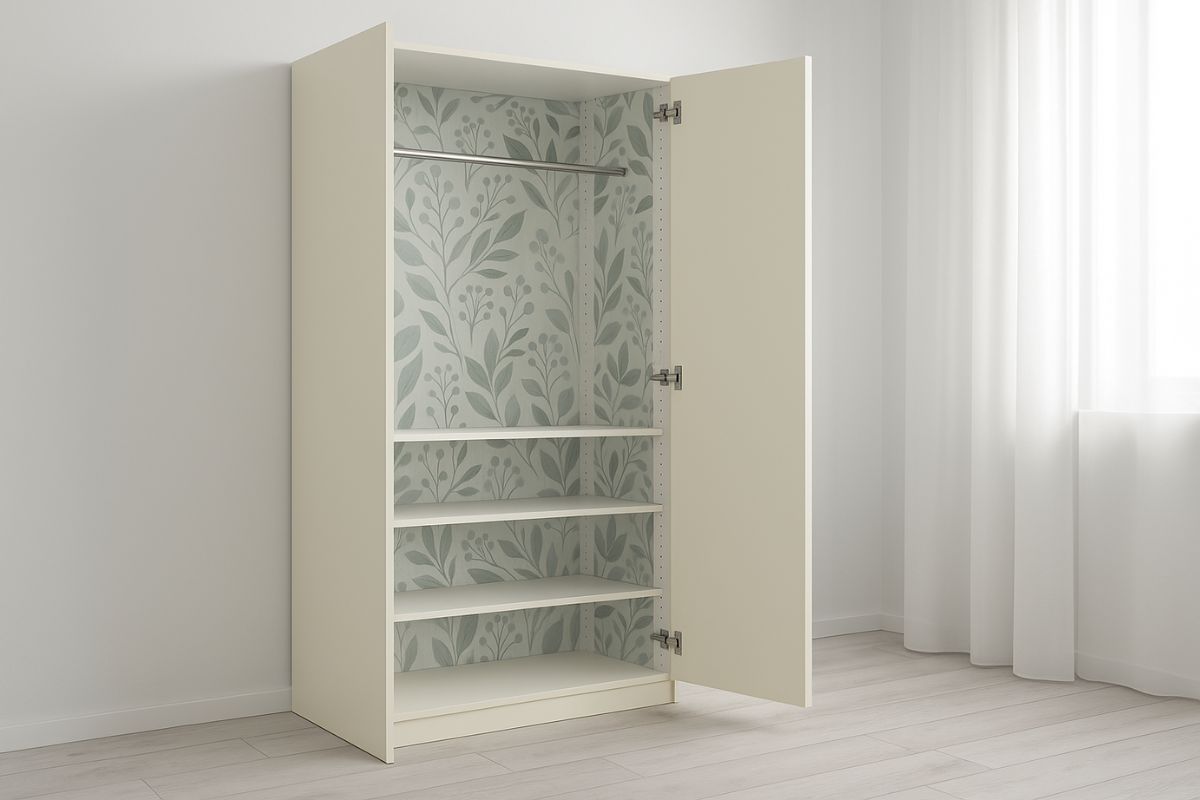 Armadio con carta adesiva