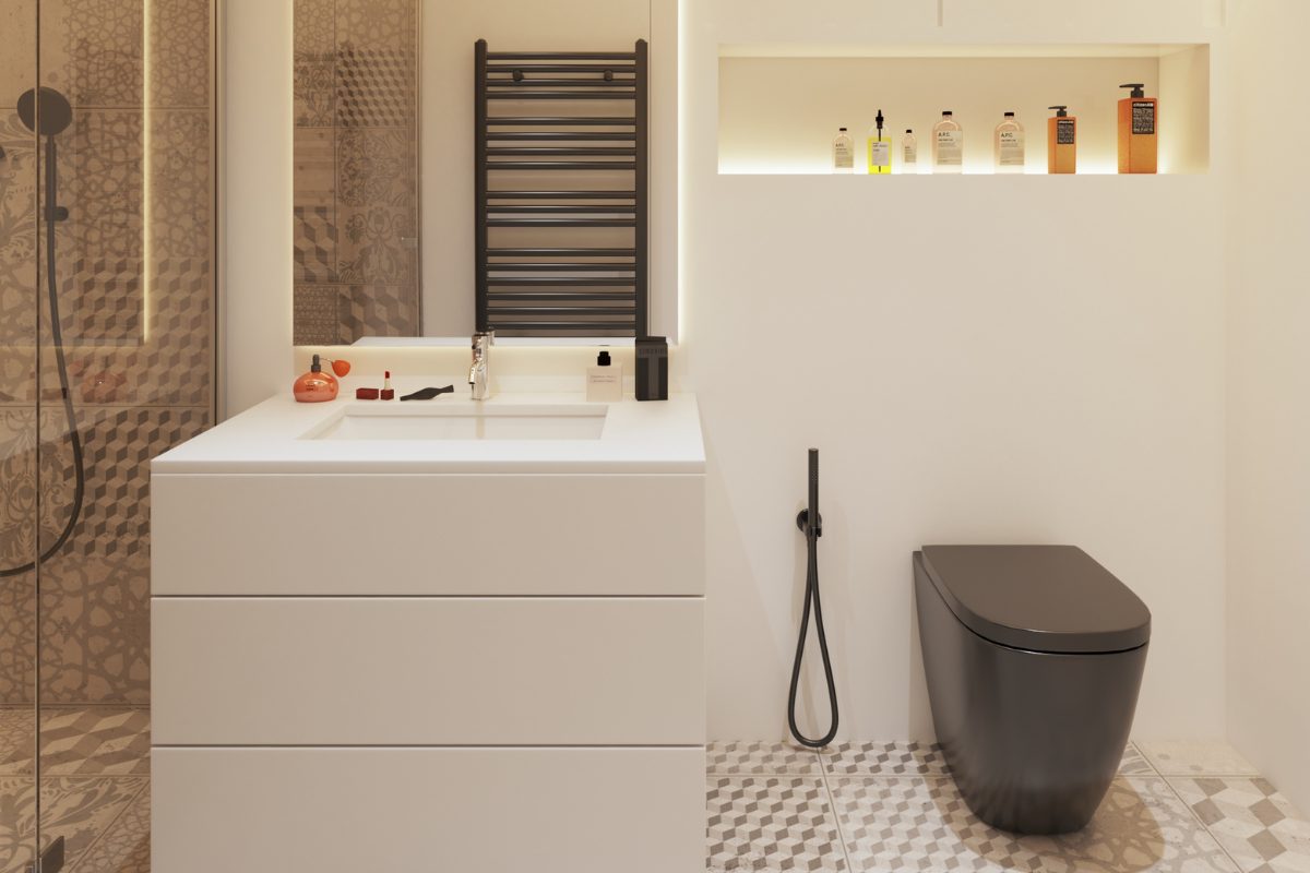 Un bagno piccolo ma ben arredato