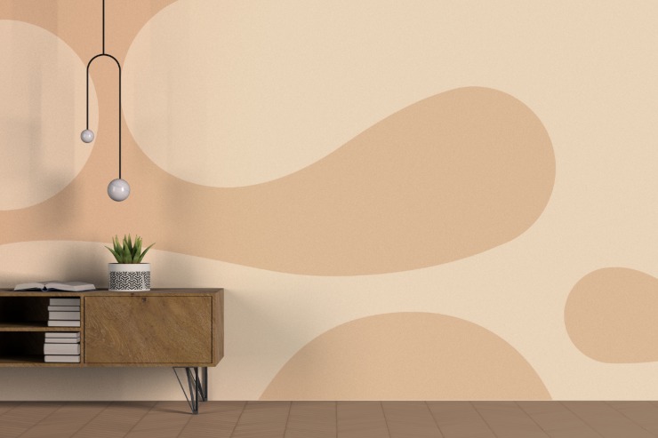 Una parete con della carta da parati