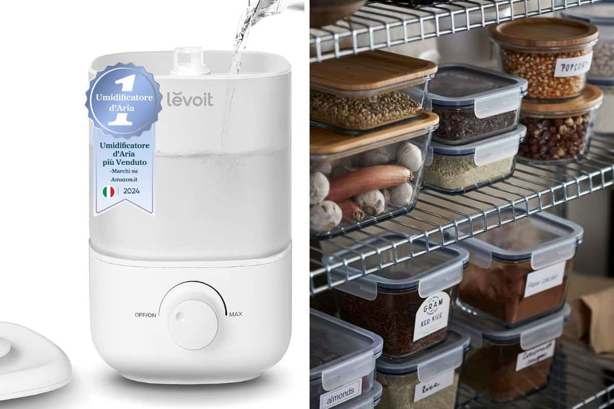 deumidificatore e contenitori