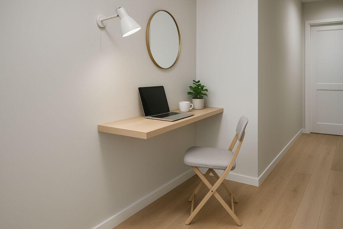 corridoio con scrivania