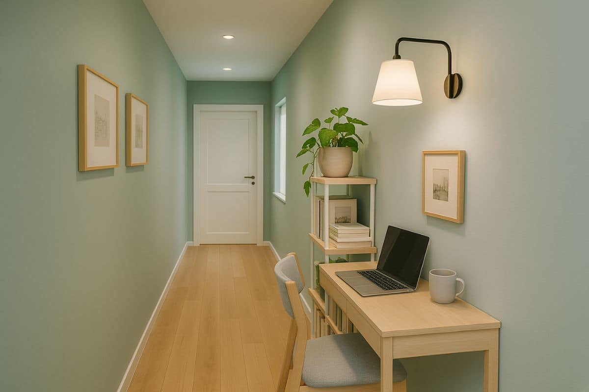 corridoio con scrivania