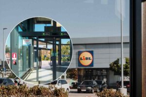 negozio lidl esterno e porta