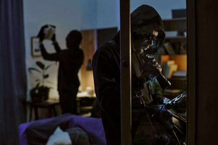 Ladri in casa di notte