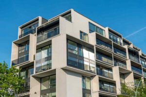 Un condominio visto da fuori