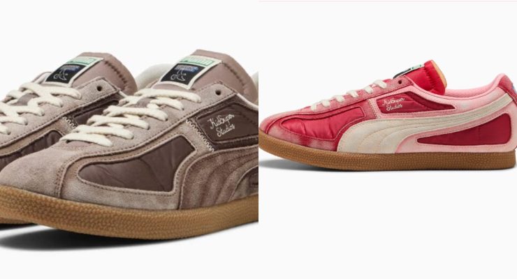 puma kidsuper brasil rosa e marrone