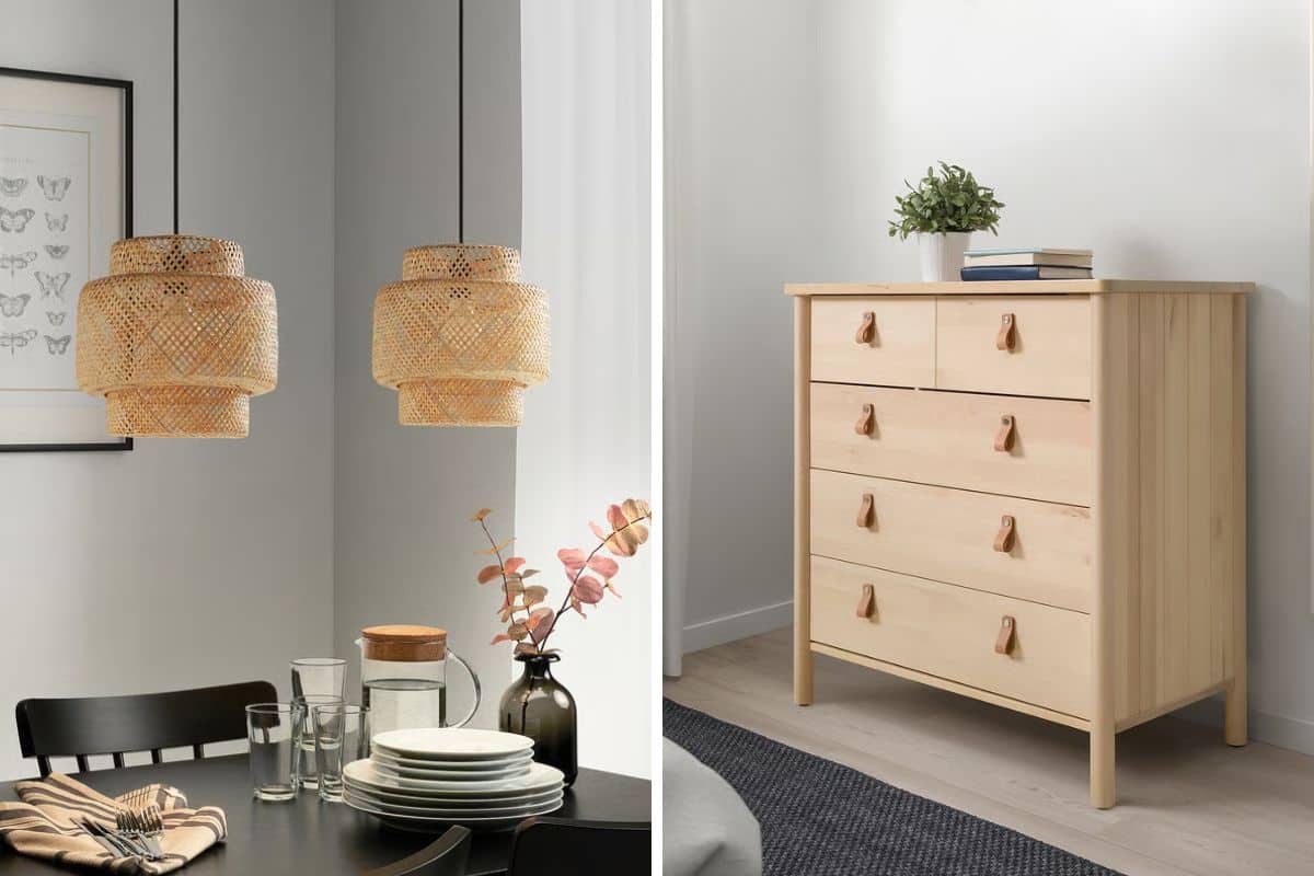 lampadari e cassettiera