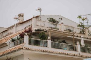 terrazzo con antenne