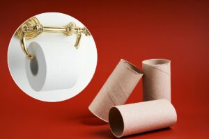 carta igienica e tubo che la contiene