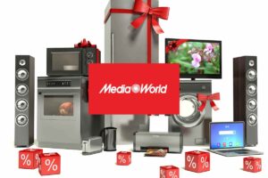 vari elettrodomestici, icone di bonus e scritta mediaworld
