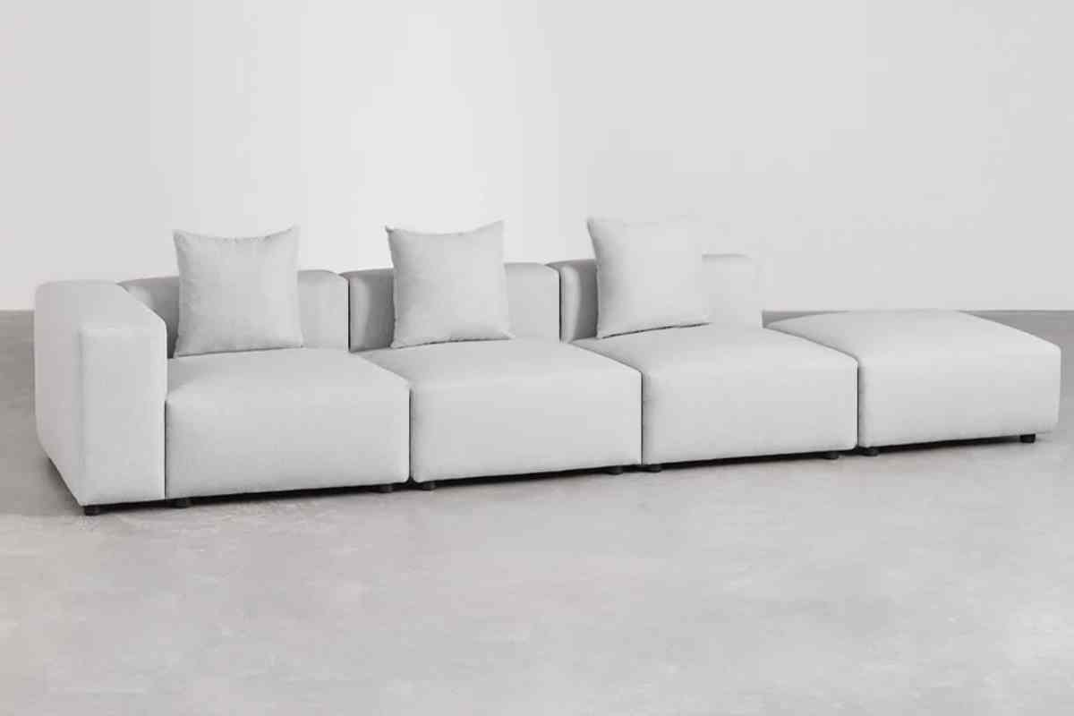 Divano modulare Bruna color grigio ghiaccio Sklum 