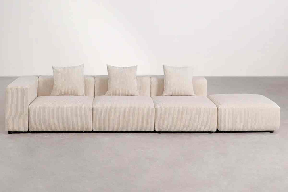 Divano modulare Bruna in velluto a coste Sklum 