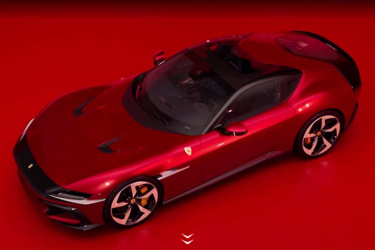 Ferrari 12Cilindri vista dall'alto