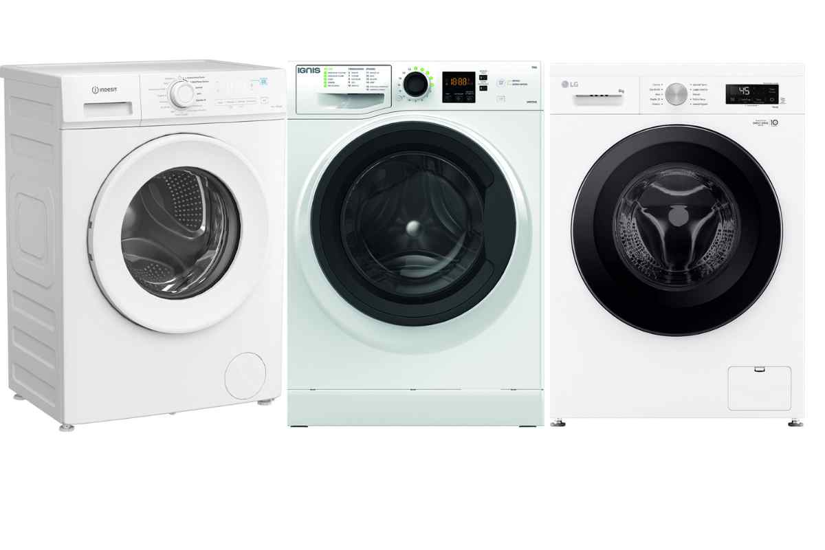 tre modelli di lavatrici in offerta black friday da unieuro