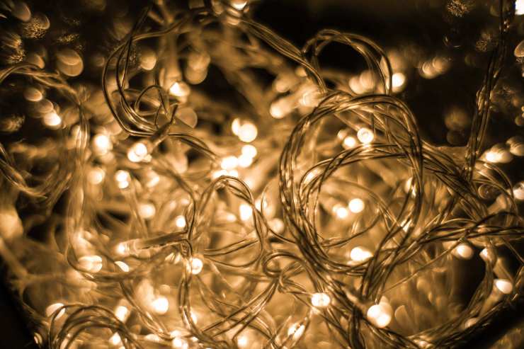 Un filo di lucine di natale 