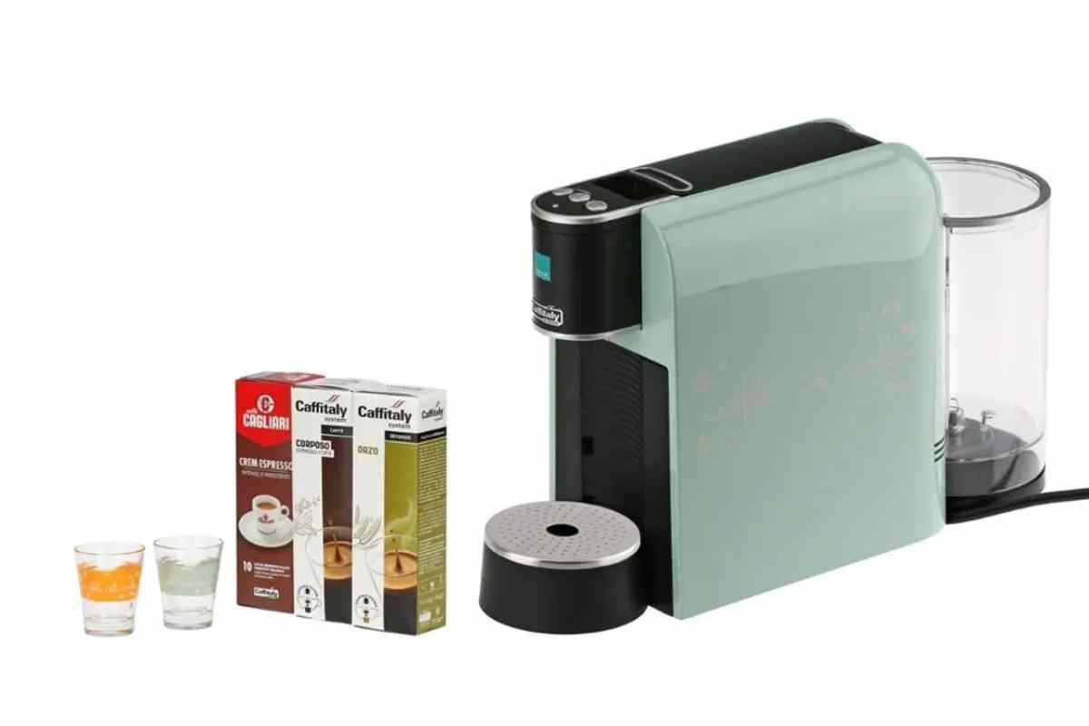 Macchina da caffè Thun in offerta con bicchierini e capsule monodose Caffitaly