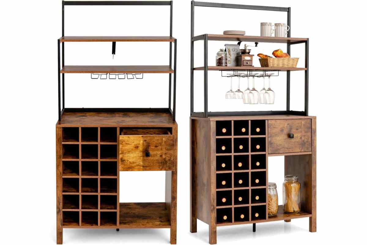 Mobile bar con portabottiglie 