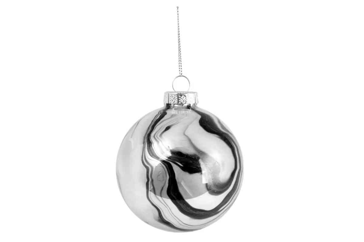 Palla di Natale grigio marmorizzato Maisons du Monde