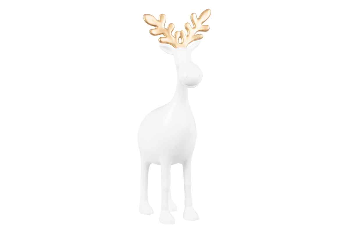 Renna natalizia bianca e oro Maisons du Monde