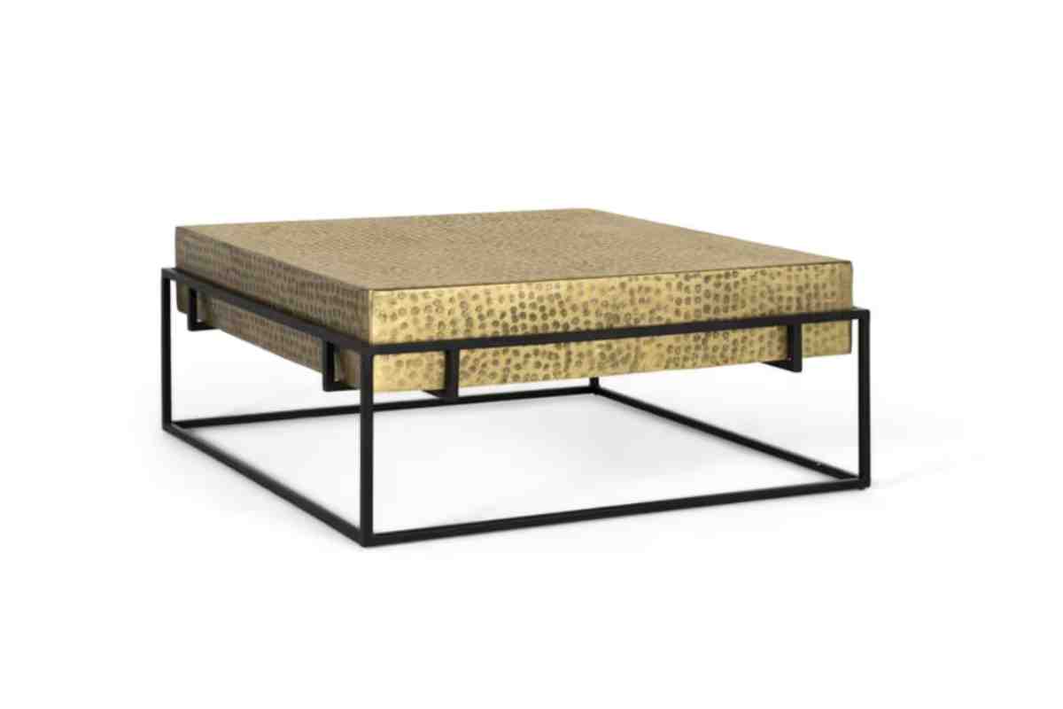 Tavolino metallo nero e dorato Maisons du Monde