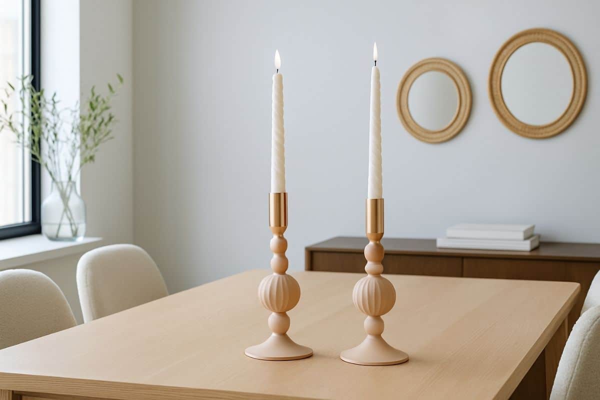 Candelieri rosa e oro